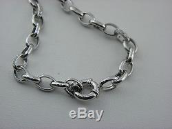 Diamond Rolo Link Bracelet in 14k White Gold (0.10 Tcw.)