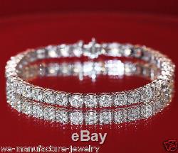 Diamond Tennis Bracelet 11.20ct Natural Diamonds Set In 14k White Gold