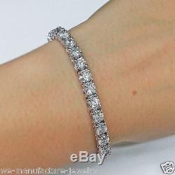 Diamond Tennis Bracelet 11.20ct Natural Diamonds Set In 14k White Gold