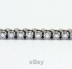 Diamond tennis bracelet 14K white gold 59 VVS2-VS2 round brilliant 2.95CT 10.4GM