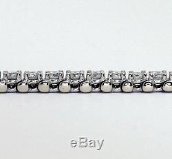Diamond tennis bracelet 14K white gold 59 VVS2-VS2 round brilliant 2.95CT 10.4GM