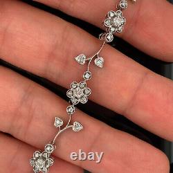 EFFY 14K White Gold Floral Diamond Bracelet 1.00Ct Tw New $3999
