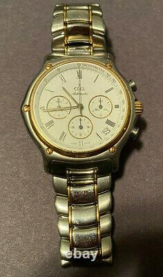 Ebel 1911 El Primero 18K Gold & Stainless Steel Chronograph 31 Jewels Automatic