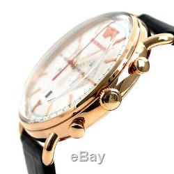 Emporio Armani AR11123 Aviator Chronograph Black Leather Strap Men's Wrist Watch