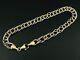 Estate 10K Yellow & White Gold Multi-Link Cable Chain Bracelet 7mm 7 3/4, 4.1g