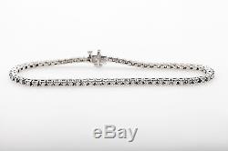 Estate $7000 3ct SI H Diamond 14k White Gold Tennis Bracelet