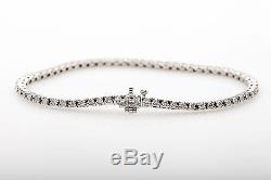 Estate $7000 3ct SI H Diamond 14k White Gold Tennis Bracelet