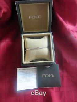 FOPE 18 CARAT WHITE GOLD Eka Bracelet Brand New in Box with Tags 19 cm / 7.5 in