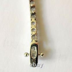 F/VS 1.63 Ct Natural Round Diamond Tennis Bracelet In White Gold