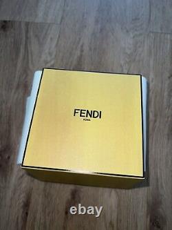 Fendi Forever White And Gold Bangle Bracelet Size Medium 100% Authentic