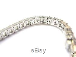 Fine 19.15CT Asscher Cut Diamond Tennis Bracelet White Gold 18KT