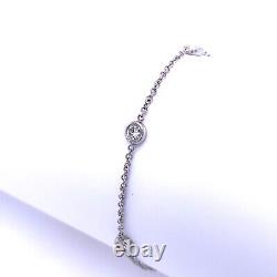 Fine Quality 9ct White Gold Bracelet Set With 3 Round Brilliant Cut Diamonds
