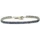 Gemstone Blue Sapphire Bracelet 8 925 Sterling Silver White Gold Plated