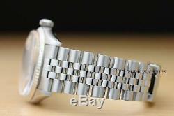Genuine Rolex Mens Datejust 18k White Gold & Stainless Steel Watch + Rolex Band