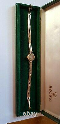 Genuine Rolex vintage ladies Precision 9ct gold bracelet watch 1970s
