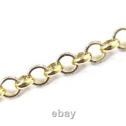 Gold Baby Belcher Bracelet 9ct Yellow 9.4g Cubic Zirconia 6 8mm UK Hallmarked