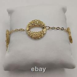 Gold Bracelet 18k Pendant Finish Bright 8,90 Gr