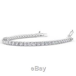 Great Deal! 3 ct Round Diamond Claw Set Tennis Bracelet in 18 k White Gold