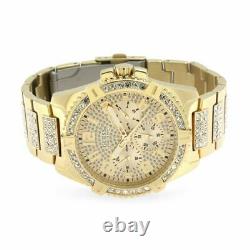 Guess Frontier W0799g2 Gold/crystal Chronograph Quartz Mens Watch New In Box