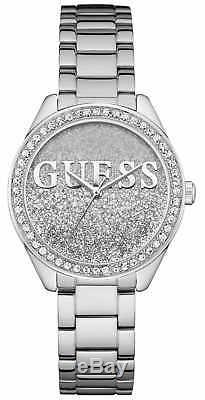 Guess Womens Glitter Girl Stainless Steel Bracelet W0987L1 Watch 18% OFF