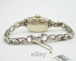 Hamilton 14k White Gold Estate Vintage Diamond Watch 14k Gold Diamond Bracelet