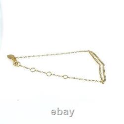 Heart Diamond Bracelet, Set With 15 Diamonds, 0.45ct In 14ct Yellow Gold