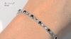 I3624 9k White Gold Diamond And Sapphire Claw Set Link Bracelet