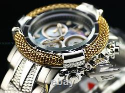 Invicta 56mm Subaqua Poseidon AGE of EMPIRE Swiss 18K Gold Plated Ring MOP Watch