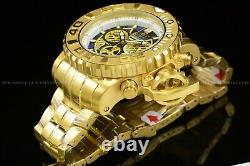 Invicta 70mm Full Sea Hunter III Swiss Movement Abalone Dial Gold Plated Watch