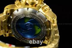 Invicta 70mm Full Sea Hunter III Swiss Movement Abalone Dial Gold Plated Watch