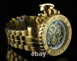 Invicta 70mm Sea Hunter Swiss Movt Chronograph ABALONE DIAL 18K Gold IP Watch