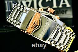 Invicta Men 52mm BOLT ZEUS MAGNUM White Textured Dial Rose Gold Silver SS Watch