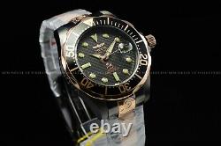 Invicta Men's 47mm Grand Diver Automatic Black and Rose Gold Bracelet SS Watch