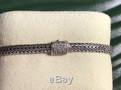 John Hardy Diamond Classic Bracelet, 18k white gold and sterling silver 5mm