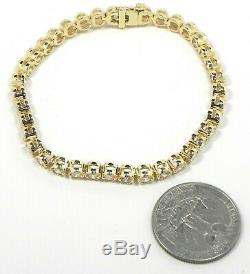 Ladies 4.50 Ct Diamonds Tennis Bracelet 7.5 Inches In 14k Yellow Gold Over