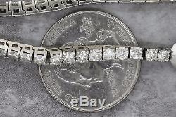 Ladies Antique Estate 14K 585 White Gold 4.16ctw Diamond Tennis Bracelet