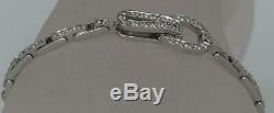 Ladies Designer 18K White Gold 2.86ct Diamond Line Tennis Bracelet RRP 5150 Euro