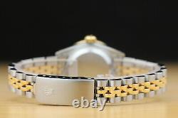 Ladies Rolex Champagne Diamond Dial, Bezel & Lugs Datejust 18k Gold Steel Watch