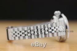 Ladies Rolex Datejust 18k White Gold Diamond Sapphire & Steel Watch White Dial