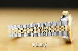 Ladies Rolex Datejust Mop Dial 1.13 Ct Diamond Bezel & Lugs 18k Gold/ss Watch