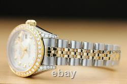 Ladies Rolex Datejust Two Tone 18k Yellow Gold Diamond & Steel Quickset Watch