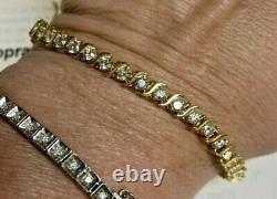 Ladys 14 K Yellow, Gold (3) Cts I-j/i1 Diamond Tennis Bracelet 7.5 Lists $6000