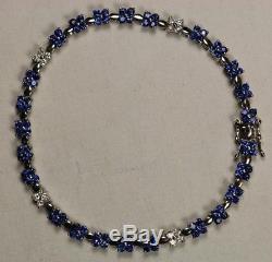 Levian Diamond Blue Sapphire 14k White Gold Bracelet 8 10.3 Grams