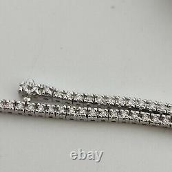Like New Solid 18ct White Gold Diamond Tennis Line Bracelet Natural Diamonds