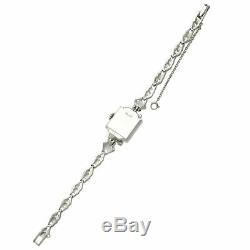 Longines Diamond Watch Bracelet 14k White Gold Antique Art Deco Estate 0.54ctw