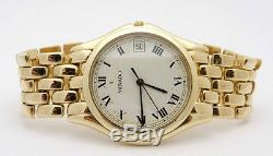 MOVADO (74C29881) 14K Solid Yellow Gold Mash Bracelet Men's Watch with White Dial