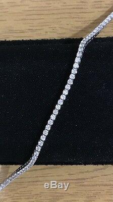 Magnificent 2ct 18k White Gold H / Si Diamond Tennis Bracelet