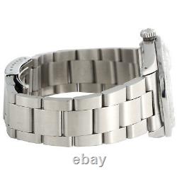 Men Rolex 36mm DateJust Diamond Watch Oyster Steel Band Silver Roman Dial 1.9 CT