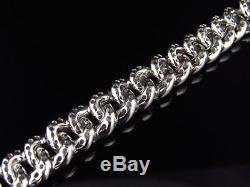 Men's 10k White Gold Miami Cuban Link 8.25 13MM VS2-Si1 Diamond Bracelet 3.0ct