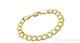 Men's Bracelet In 14kt Gold Yellow+White Pave Curb with Lobster Clasp